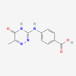 molecular formula C11H10N4O3 B1449616 4-(6-Methyl-5-oxo-4,5-dihydro-[1,2,4]triazin-3-ylamino)-benzoic acid CAS No. 459180-96-2