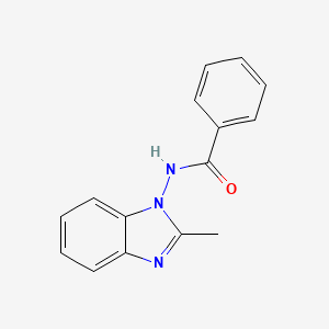 molecular formula C15H13N3O B14496173 N-(2-Methyl-1H-benzimidazol-1-yl)benzamide CAS No. 64179-02-8