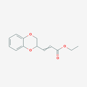 molecular formula C13H14O4 B14496185 Ethyl 3-(2,3-dihydro-1,4-benzodioxin-2-yl)prop-2-enoate CAS No. 64179-68-6