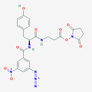 Succinimidyl N-(N'-(3-azido-5-nitrobenzoyl)tyrosyl)-beta-alanate