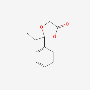 molecular formula C11H12O3 B14496255 2-Ethyl-2-phenyl-1,3-dioxolan-4-one CAS No. 64559-93-9