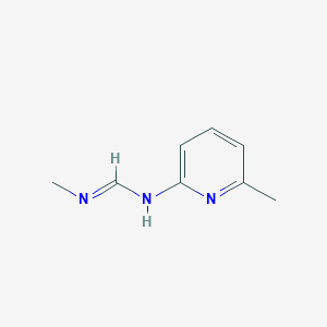 molecular formula C8H11N3 B14496327 N'-methyl-N-(6-methylpyridin-2-yl)methanimidamide CAS No. 65258-49-3