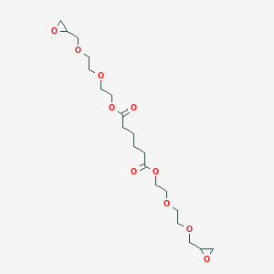 molecular formula C20H34O10 B14496347 Bis(2-{2-[(oxiran-2-yl)methoxy]ethoxy}ethyl) hexanedioate CAS No. 64022-38-4
