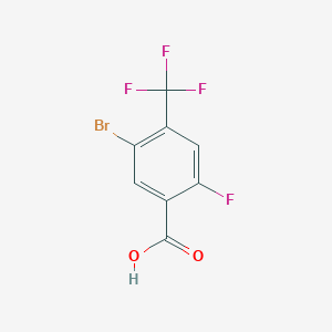 molecular formula C8H3BrF4O2 B1449636 5-Bromo-2-fluoro-4-(trifluoromethyl)benzoic acid CAS No. 1699741-92-8