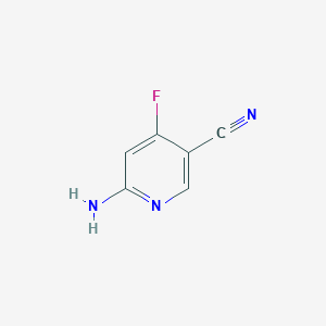 molecular formula C6H4FN3 B1449637 6-氨基-4-氟烟腈 CAS No. 1708974-11-1