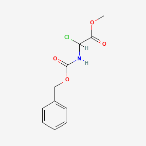 molecular formula C11H12ClNO4 B14496385 Methyl {[(benzyloxy)carbonyl]amino}(chloro)acetate CAS No. 64356-76-9
