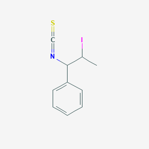 molecular formula C10H10INS B14496387 Benzene, (2-iodo-1-isothiocyanatopropyl)- CAS No. 63615-82-7
