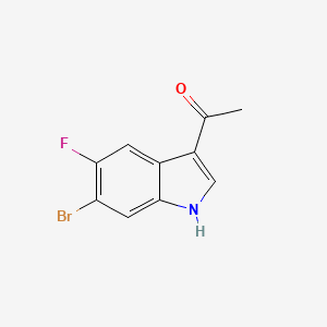 molecular formula C10H7BrFNO B1449639 1-(6-Bromo-5-fluoro-1H-indol-3-yl)ethan-1-one CAS No. 1909252-89-6