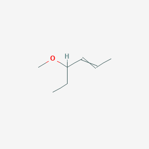 molecular formula C7H14O B14496406 2-Hexene, 4-methoxy- CAS No. 63387-26-8