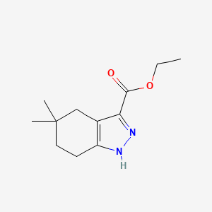 molecular formula C12H18N2O2 B1449645 Ethyl 5,5-dimethyl-4,5,6,7-tetrahydro-1H-indazole-3-carboxylate CAS No. 1423716-55-5