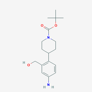 molecular formula C17H26N2O3 B1449646 tert-Butyl 4-(4-amino-2-(hydroxymethyl)phenyl)piperidine-1-carboxylate CAS No. 1799563-79-3