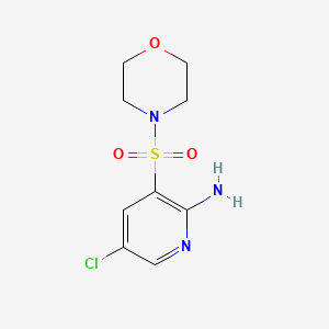 molecular formula C9H12ClN3O3S B1449651 5-氯-3-(吗啉-4-基磺酰基)吡啶-2-胺 CAS No. 1858255-77-2