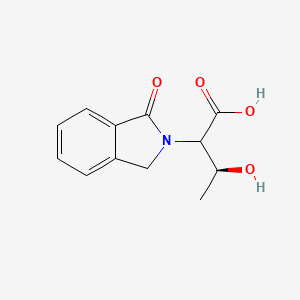 molecular formula C12H13NO4 B1449652 (3S)-3-hydroxy-2-(3-oxo-1H-isoindol-2-yl)butanoic acid CAS No. 1902162-66-6