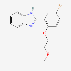 molecular formula C16H15BrN2O2 B14496531 1H-Benzimidazole, 2-[5-bromo-2-(2-methoxyethoxy)phenyl]- CAS No. 62871-39-0