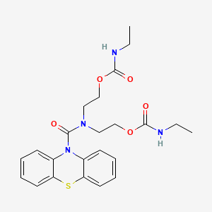 molecular formula C23H28N4O5S B14496546 Carbamic acid, ethyl-, ((10H-phenothiazin-10-ylcarbonyl)imino)di-2,1-ethanediyl ester CAS No. 65240-99-5