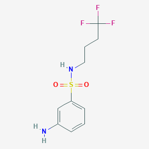 molecular formula C10H13F3N2O2S B1449655 3-amino-N-(4,4,4-trifluorobutyl)benzene-1-sulfonamide CAS No. 1550544-20-1
