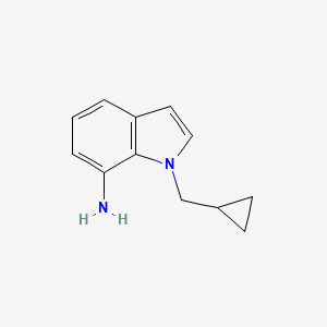 molecular formula C12H14N2 B1449656 1-(Cyclopropylmethyl)-1H-indol-7-amine CAS No. 1597651-95-0