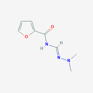 molecular formula C8H11N3O2 B14496572 N-[(E)-(dimethylhydrazinylidene)methyl]furan-2-carboxamide 
