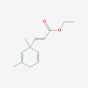 molecular formula C13H18O2 B14496607 Ethyl 3-(1,3-dimethylcyclohexa-2,5-dien-1-yl)prop-2-enoate CAS No. 64081-51-2