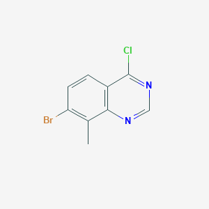 molecular formula C9H6BrClN2 B1449662 7-Bromo-4-chloro-8-methylquinazoline CAS No. 1592956-60-9