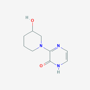 molecular formula C9H13N3O2 B1449668 3-(3-羟基哌啶-1-基)-1,2-二氢吡嗪-2-酮 CAS No. 1594729-26-6