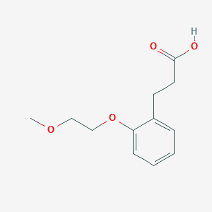 molecular formula C12H16O4 B1449669 3-[2-(2-Methoxyethoxy)-phenyl]-propionic acid CAS No. 1566142-52-6