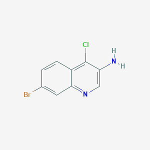 molecular formula C9H6BrClN2 B1449670 7-Bromo-4-chloroquinolin-3-amine CAS No. 1897737-56-2