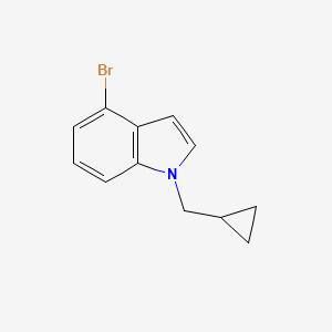 molecular formula C12H12BrN B1449673 4-Bromo-1-(cyclopropylmethyl)-1H-indole CAS No. 1602947-66-9
