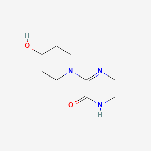 molecular formula C9H13N3O2 B1449674 3-(4-hydroxypiperidin-1-yl)pyrazin-2(1H)-one CAS No. 1601258-89-2