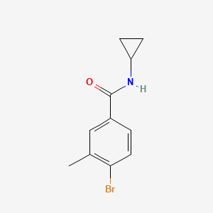molecular formula C11H12BrNO B1449675 4-bromo-N-cyclopropyl-3-methylbenzamide CAS No. 1564656-09-2