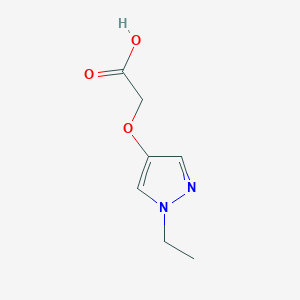 molecular formula C7H10N2O3 B1449676 (1-Ethyl-1H-pyrazol-4-yloxy)-acetic acid CAS No. 1592704-22-7