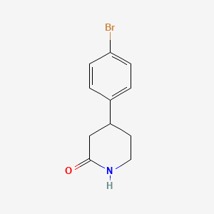 molecular formula C11H12BrNO B1449678 4-(4-Bromophenyl)piperidin-2-one 