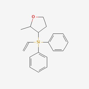 molecular formula C19H22OSi B14496792 Ethenyl(2-methyloxolan-3-yl)diphenylsilane CAS No. 63453-08-7