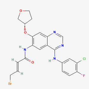 molecular formula C22H19BrClFN4O3 B1449680 (S,E)-4-broMo-N-(4-((3-chloro-4-fluorophenyl)aMino)-7-((tetrahydrofuran-3-yl)oxy)quinazolin-6-yl)but-2-enaMide CAS No. 1637254-93-3