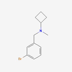 molecular formula C12H16BrN B1449681 N-[(3-bromophenyl)methyl]-N-methylcyclobutanamine CAS No. 1596608-87-5