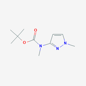 molecular formula C10H17N3O2 B1449682 叔丁基甲基(1-甲基-1H-吡唑-3-基)氨基甲酸酯 CAS No. 1692905-98-8