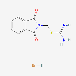 molecular formula C10H10BrN3O2S B14496844 Phthalimidomethylisothiouronium bromide CAS No. 64039-42-5