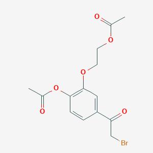 molecular formula C14H15BrO6 B14496858 2-[2-(Acetyloxy)-5-(bromoacetyl)phenoxy]ethyl acetate CAS No. 63436-98-6