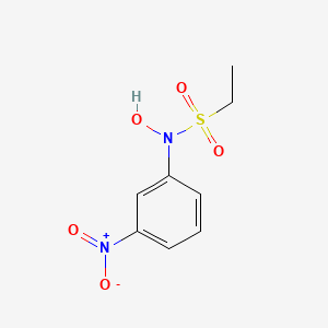 molecular formula C8H10N2O5S B14496925 Ethanesulfonamide, N-hydroxy-N-(3-nitrophenyl)- CAS No. 62919-02-2