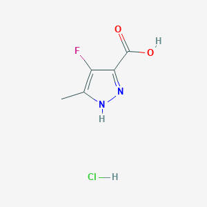 molecular formula C5H6ClFN2O2 B1449695 4-fluoro-5-methyl-1H-pyrazole-3-carboxylic acid hydrochloride CAS No. 1796890-17-9