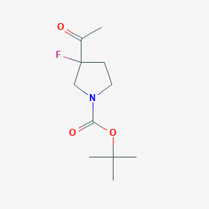 molecular formula C11H18FNO3 B1449698 叔丁基 3-乙酰-3-氟吡咯烷-1-羧酸酯 CAS No. 1803599-35-0