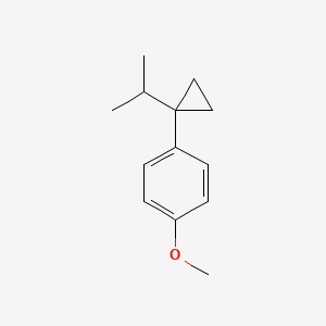 molecular formula C13H18O B14496987 Benzene, 1-methoxy-4-(1-(1-methylethyl)cyclopropyl)- CAS No. 63340-03-4