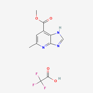 molecular formula C11H10F3N3O4 B1449707 trifluoroacetic acid methyl 5-methyl-3H-imidazo[4,5-b]pyridine-7-carboxylate CAS No. 1803589-98-1