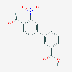B1449711 3-(4-Formyl-3-nitrophenyl)benzoic acid CAS No. 1403483-54-4