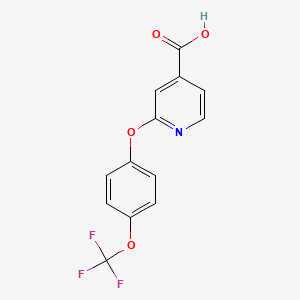 molecular formula C13H8F3NO4 B1449715 2-[4-(Trifluoromethoxy)phenoxy]isonicotinic acid CAS No. 1259328-76-1
