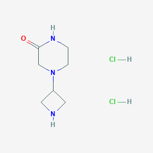 molecular formula C7H15Cl2N3O B1449717 4-(Azetidin-3-YL)piperazin-2-one dihydrochloride CAS No. 1403766-88-0