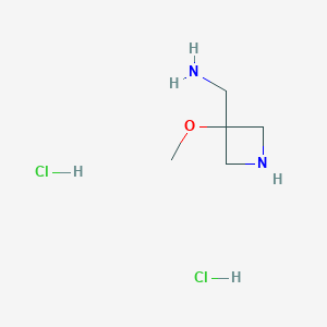 molecular formula C5H14Cl2N2O B1449718 3-Methoxyazetidine-3-methanamine dihydrochloride CAS No. 1392803-43-8