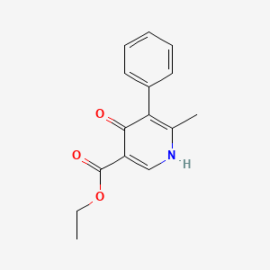 molecular formula C15H15NO3 B14497223 Ethyl 6-methyl-4-oxo-5-phenyl-1,4-dihydropyridine-3-carboxylate CAS No. 63514-30-7