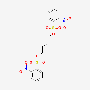 molecular formula C16H16N2O10S2 B14497230 Benzeneaulfonic acid, 2-nitro-, 1,4-butanediyl ester CAS No. 64704-15-0