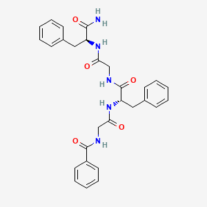 molecular formula C29H31N5O5 B14497274 N-Benzoylglycyl-L-phenylalanylglycyl-L-phenylalaninamide CAS No. 63069-15-8